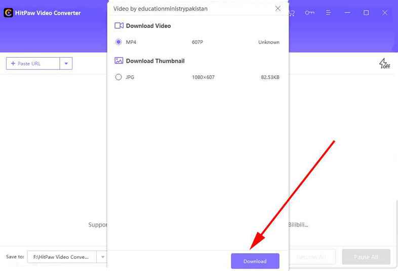 Instagram HitPaw Video Converter Step 2