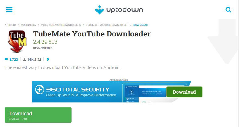 TubeMate Video Downloder for youtube